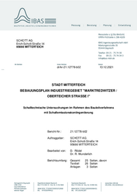 Dokument: GI Marktredwitzer Oberteicher Straße I - Anlage Schalltechnische Untersuchung IBAS
