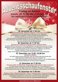 Plakat Adventsschaufenster